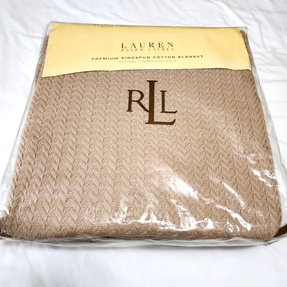 Lauren Ralph Lauren Bedding Ralph Lauren King Blanket Tan Nwt